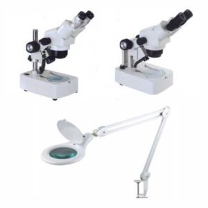 מיקרוסקופים ומנורות הגדלה