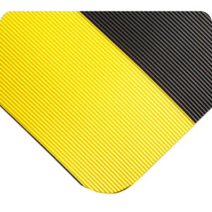 משטח דריכה צהוב שחור מחורץ